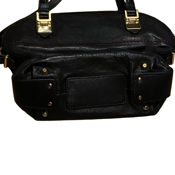 LIKE NEW CHLOE Angie Medium Black Lambskin Leather Shoulder Cross Body Tote Bag - Picture 10 of 16